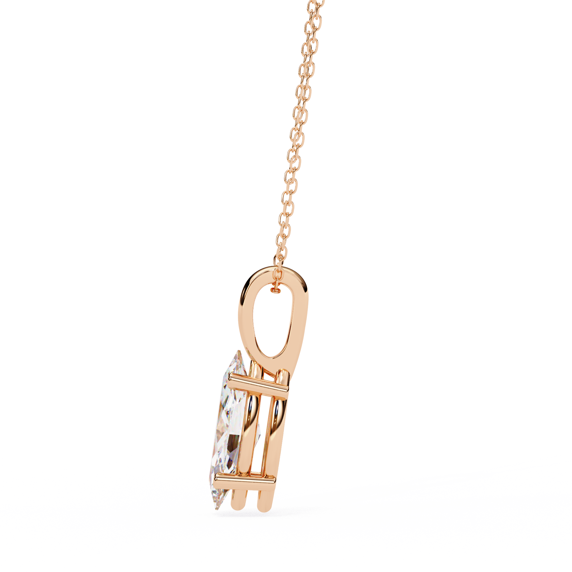 Solitairekart 0.93ct  Marquise-Cut Natural Diamond Solitaire Pendant-H Color, VS1 Clarity